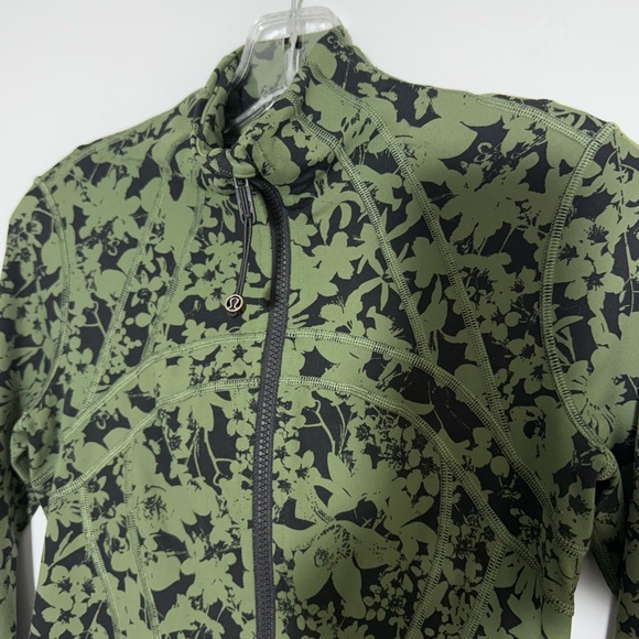 Lululemon Define Jacket Efflorescent Barracks Green Black Size 4 Luon W4AQCS - Picture 11 of 16